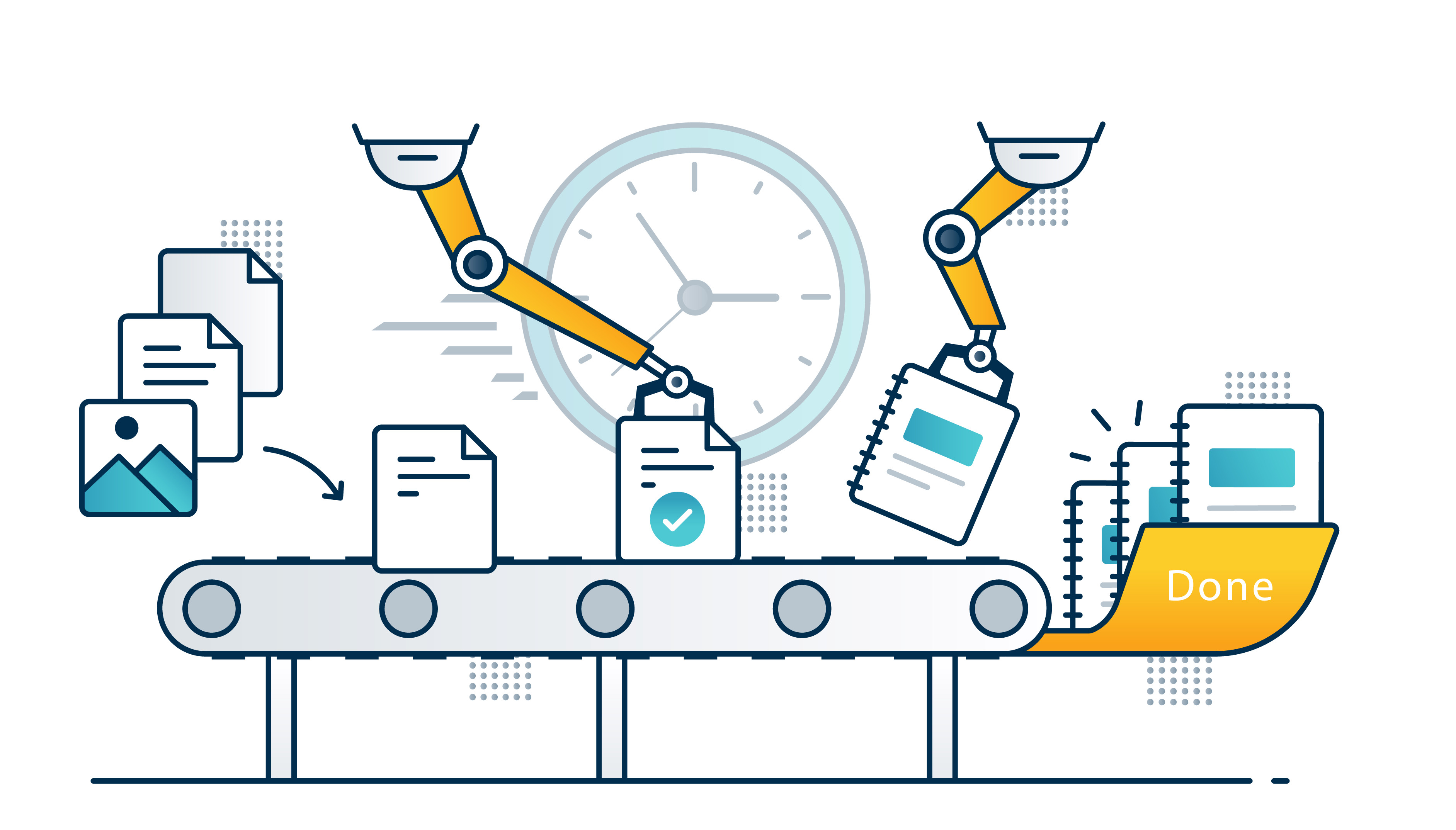 graphic with many separate modules making up a web dashboard