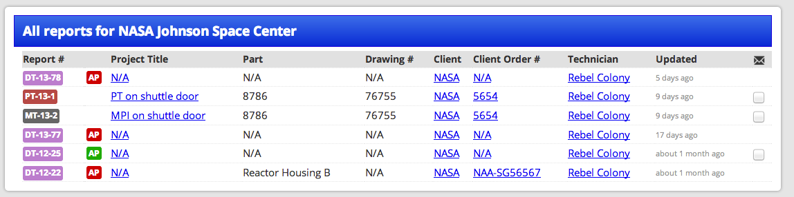 agile ndt client interface detail