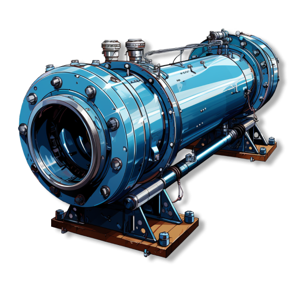 a sketch of a separator vessel used in power generation